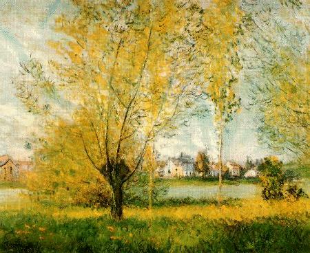 Claude Monet Willows at Vetheuil oil painting picture